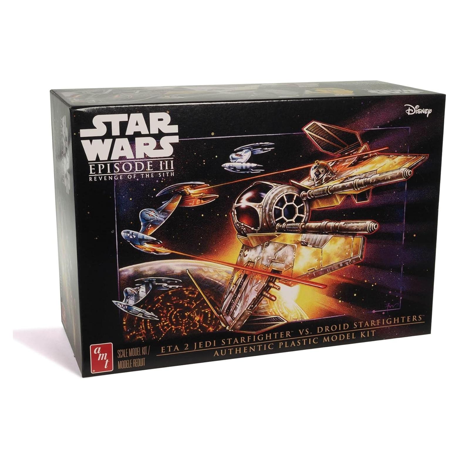 Kit de Modelo AMT Star Wars Caza Jedi vs Cazas Droide